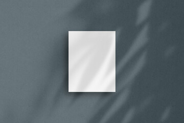 A single white vertical paper sheet mockup, US Letter flyer mockup, paper, letter, invitation card.