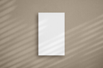 A single white vertical paper sheet mockup, US Legal flyer mockup, paper, letter, invitation card.
