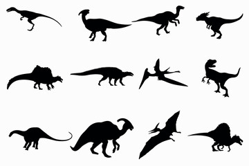 Vector dinosaur silhouette