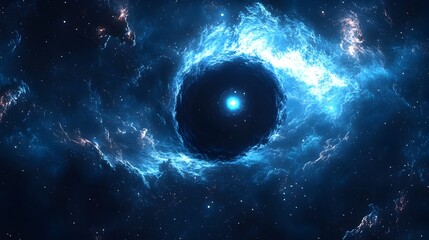 Obraz premium Collapsing Star Forming Captivating Black Hole in Cosmic Space