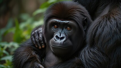 Obraz premium baby chimpanzee look