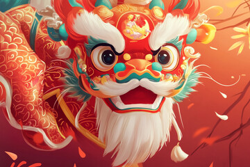 Fototapeta premium chinese new year dragon