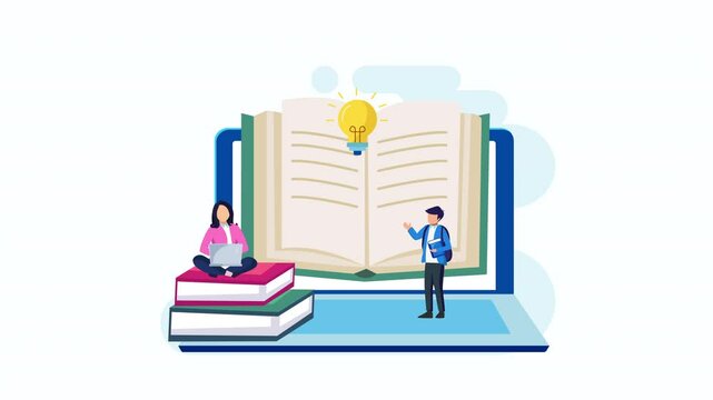 digital library 2d video animation 4k clip