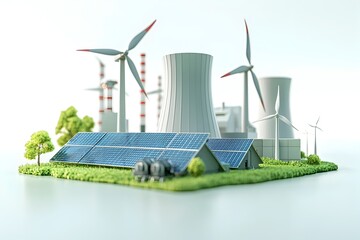 Renewable vs Nuclear Energy Infographic:Comparing Clean Power Alternatives