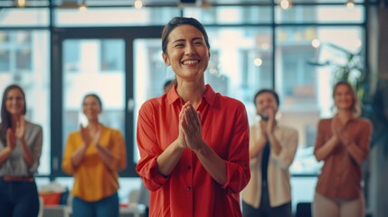 The Woman in Red Shirt.