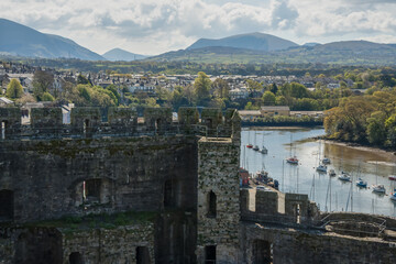 Obraz premium stones, walls and towers of a medieval fortress castle 