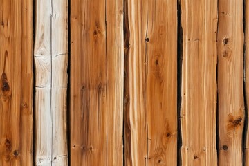 Naklejka premium A close-up shot of a wooden fence with a bird sitting on it, great for nature or outdoor-themed projects