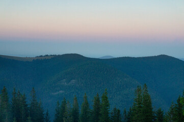 sunrise in the mountains