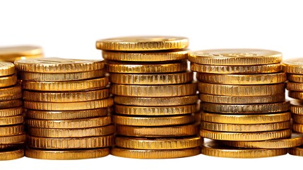 Stacks of Shiny Gold Coins