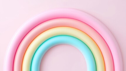 Obraz premium Pastel rainbow gradient with soft, muted colors, pastel background, gentle spectrum