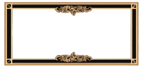Rectangle vintage gold frame 