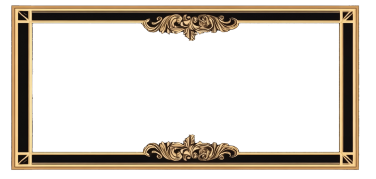Rectangle vintage gold frame 
