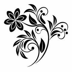 Floral Ornamental Borders Element on a isolated white background (7)