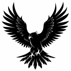 Fototapeta premium Eagle silhouette vector image