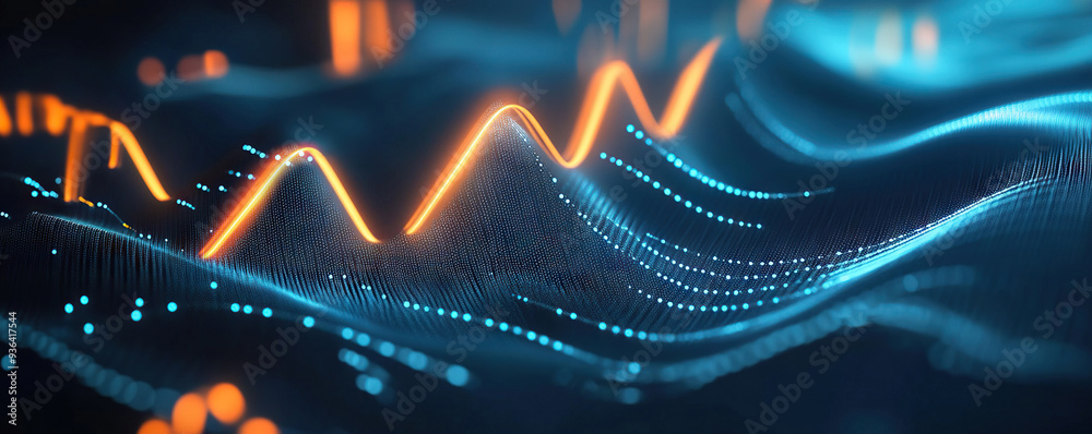 Poster digital background perfect for tech processes, neural networks, artificial intelligence, data transf