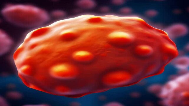 Smallpox virus close-up. Monkeypox virus.