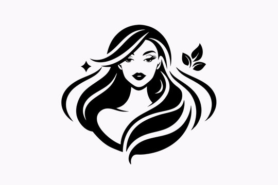 recommend clip art: beauty care logo design  black silhouette vector art