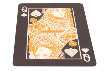Black gambling card 1 2 3 4 5 6 7 8 9 10 j q k isolated on white background