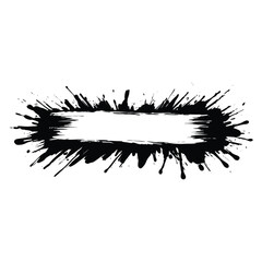 Bold Black Paint Splash Banner Design
