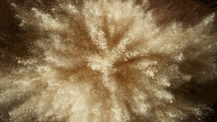 Feeze Motion of White Powder Explosion.