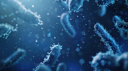 The Microscopic Blue Bacteria