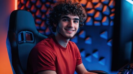 The Young Gamer Smiling