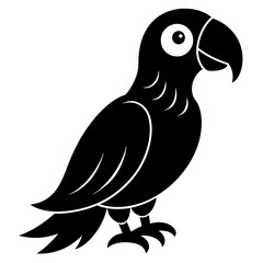  Cute kids parrot minimalist silhouette 