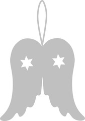 Merry Christmas! Cute modern minimalist style elements, Christmas decorations. Transparent background.