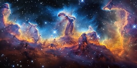 Obraz premium Cosmic Pillars of Creation - A Celestial Tapestry