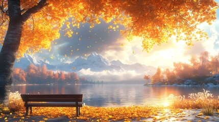 Four seasons landscape