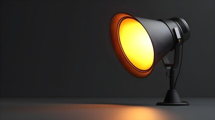 Spotlight on Black Background.