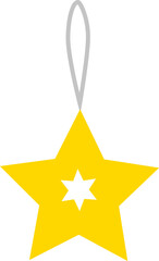 Merry Christmas! Cute modern minimalist style elements, Christmas decorations. Transparent background.