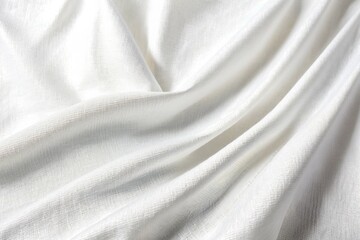 Obraz premium A detailed view of a smooth, pure white fabric