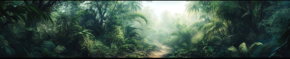 jungle landscape panoramic view
