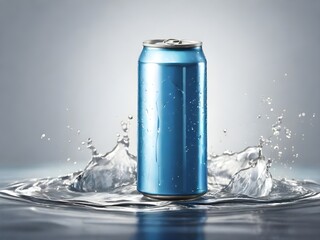 Mockup of a beverage drinks can with Dewy Condensation, beverage marketing tools.
