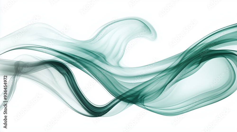 Wall mural a abstract colorful smoke on white background