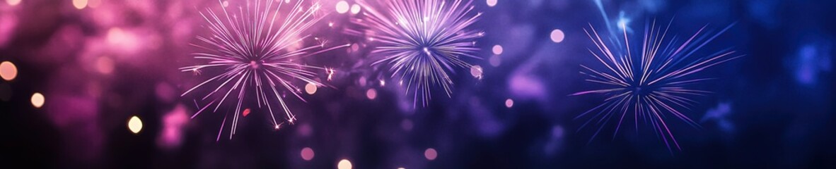 Fototapeta premium sparkling purple fireworks concept