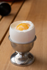 Soft boiled chicken egg