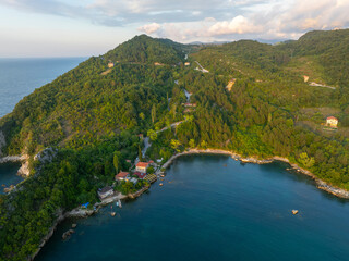 It's summer in the Gideros Bay. Black Sea coast of Turkey. Cide - Kastamonu - Turkey