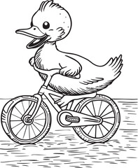 Duck Coloring Pages- Duck for children colouring activity