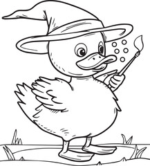 Duck Coloring Pages- Duck for children colouring activity