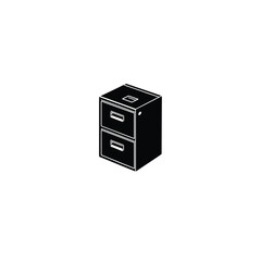 Filing cabinet icon isolated on white background. Filing cabinet icon simple sign.