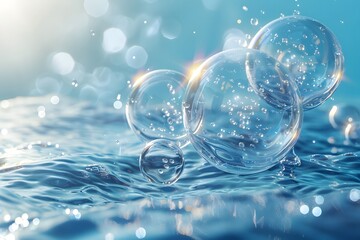 Captivating Bubbles Dancing on Water's Surface
