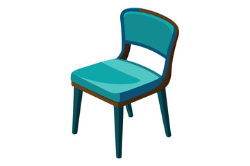  Dining chair vector art illustration