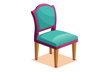  Dining chair vector art illustration