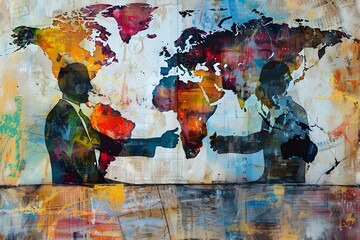 Global Collaboration: A Colorful Representation of Unity and Partnership