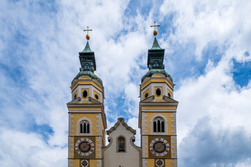 View of the Brixen Cathedral in South Tyrol, Italy.
