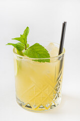 tasty cocktail on the white background