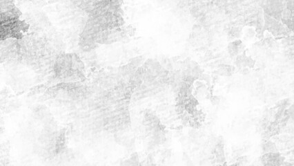 Silver watercolor ombre leaks and splashes texture on white watercolor paper background.