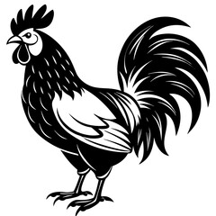 Rooster isolated vector file logo design	